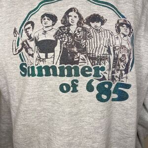 Stranger Things Sweatshirt Netflix Graphic Summer of '85 Heather Gray Size Large